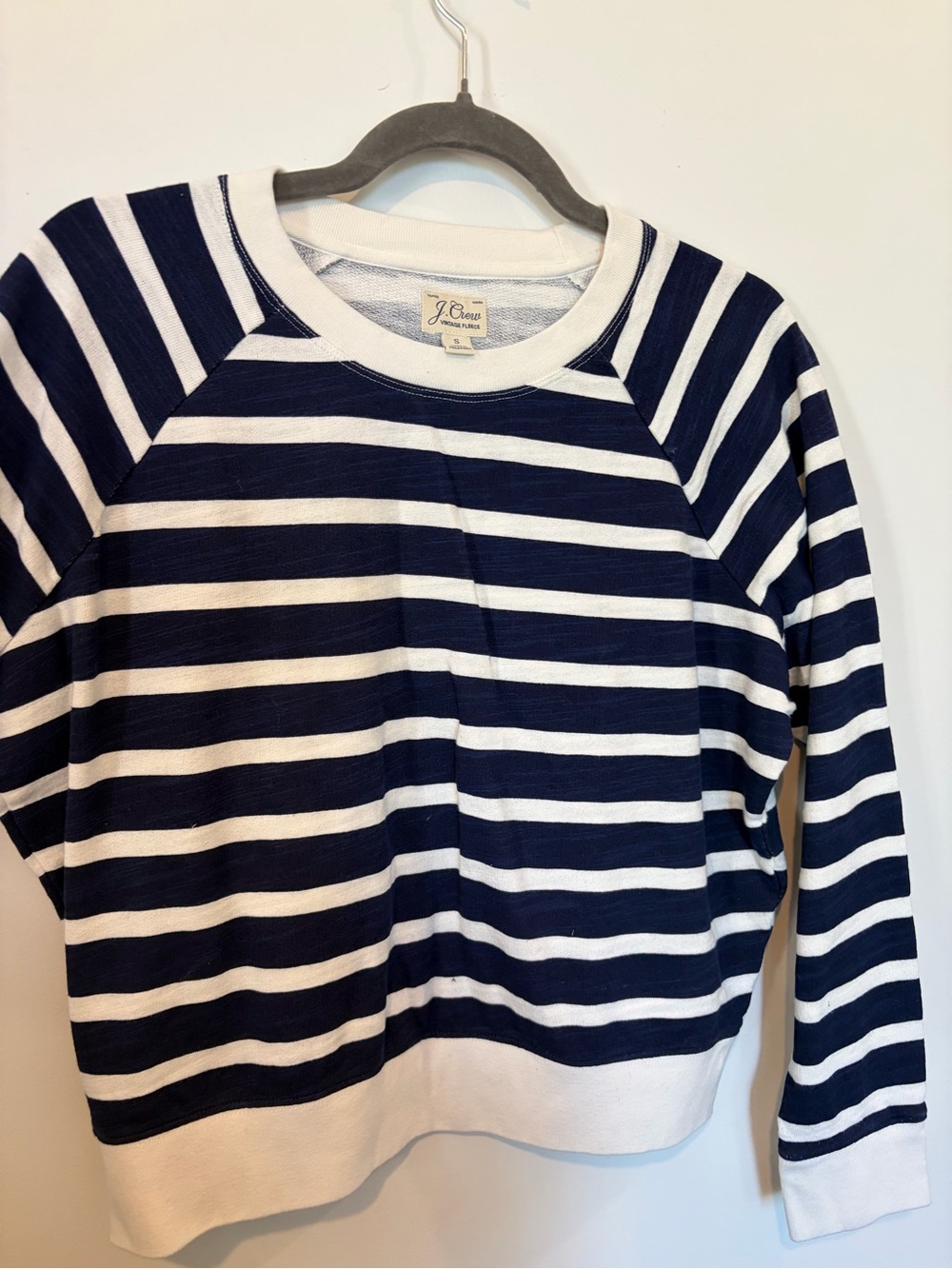 J. Crew Vintage cotton terry crewneck pullover in stripe - Small - Picture 4 of 13